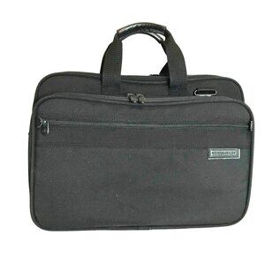 Briggs & Riley Travelware Black Nylon Messenger Bag Briefcase 17 X 12